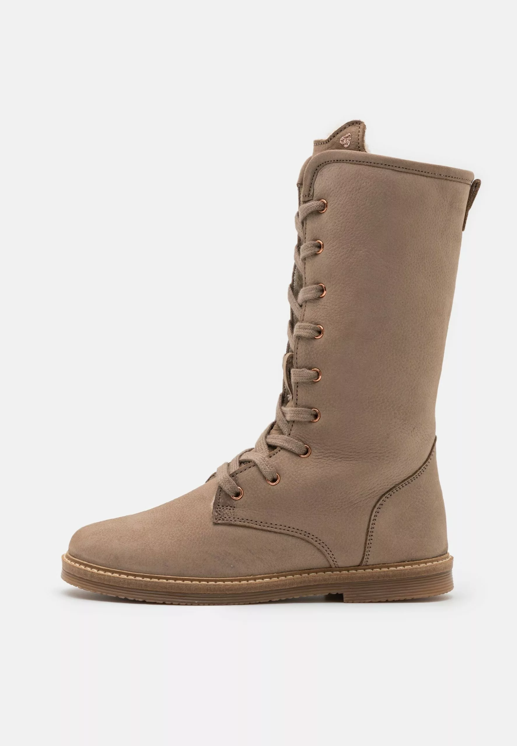 Friboo Leather - Veterlaarzen - Taupe 1 Friboo Leather - Veterlaarzen - Taupe