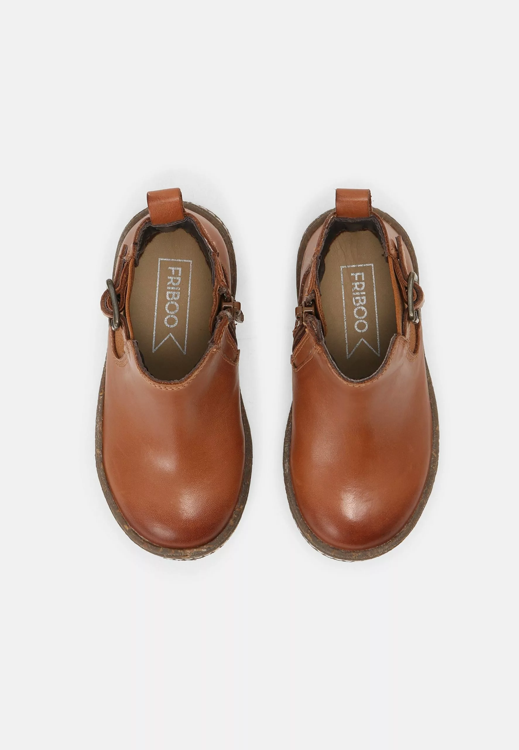 Friboo Leather Booties - Korte Laarzen - Cognac 4 Friboo Leather Booties - Korte Laarzen - Cognac - Afbeelding 4