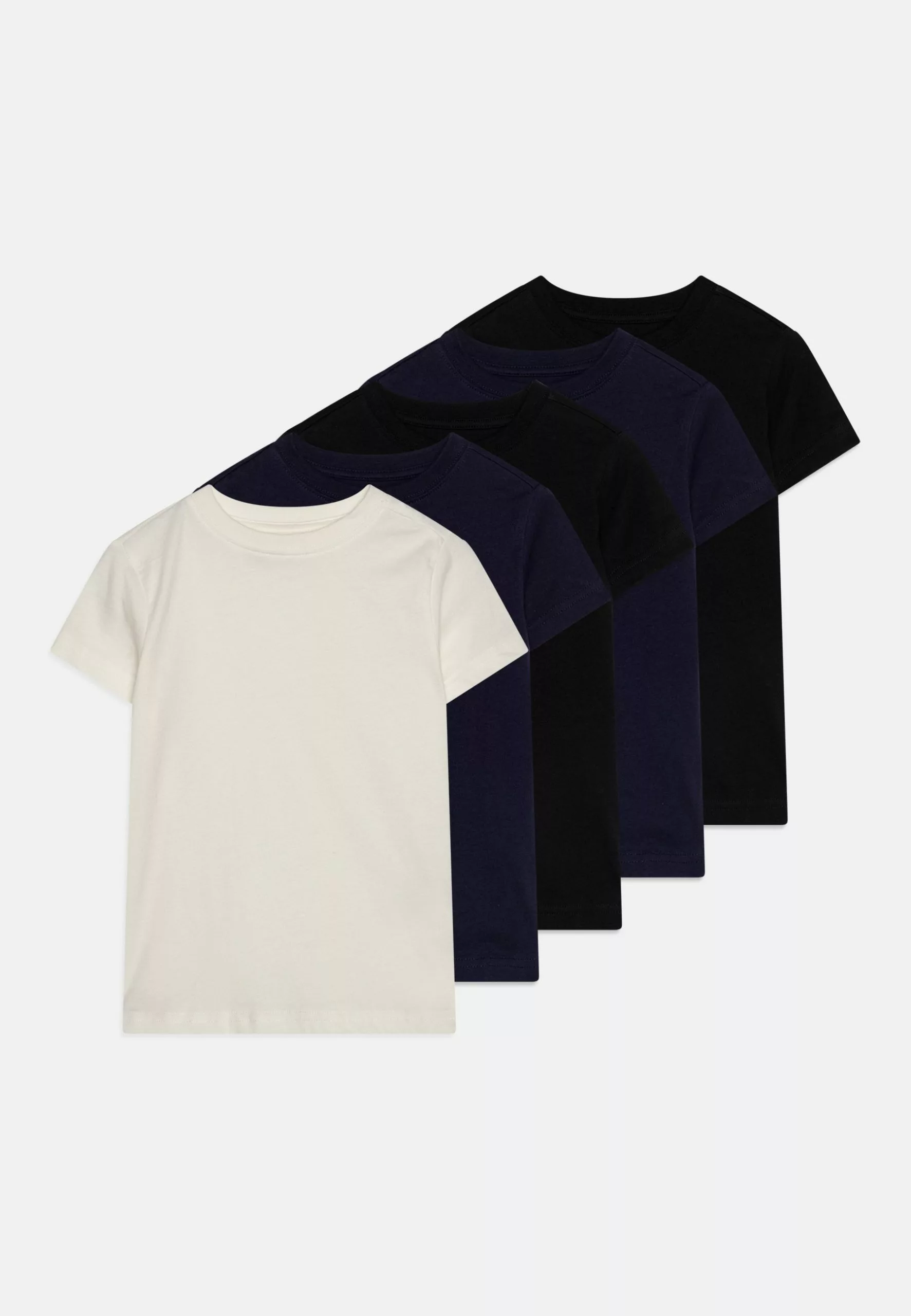Friboo 5 Pack - T-Shirt Basic - Black/Dark Blue 1 Friboo 5 Pack - T-Shirt Basic - Black/Dark Blue