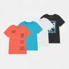 Friboo Unisex 4 Pack- T-Shirt Print - Multi-Coloured