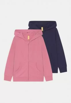 Aanbiedingen Kleding Trend Winkel 17 Friboo Girls Basic Zipthru 2 Pack - Sweater Met Rits - Pink