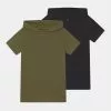 Friboo Unisex 2 Pack - T-Shirt Basic - Khaki/Black