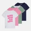 Friboo 4 Pack - T-Shirt Print - Multi-Coloured/White /Pink