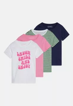 Friboo 4 Pack - T-Shirt Print - Multi-Coloured/White /Pink