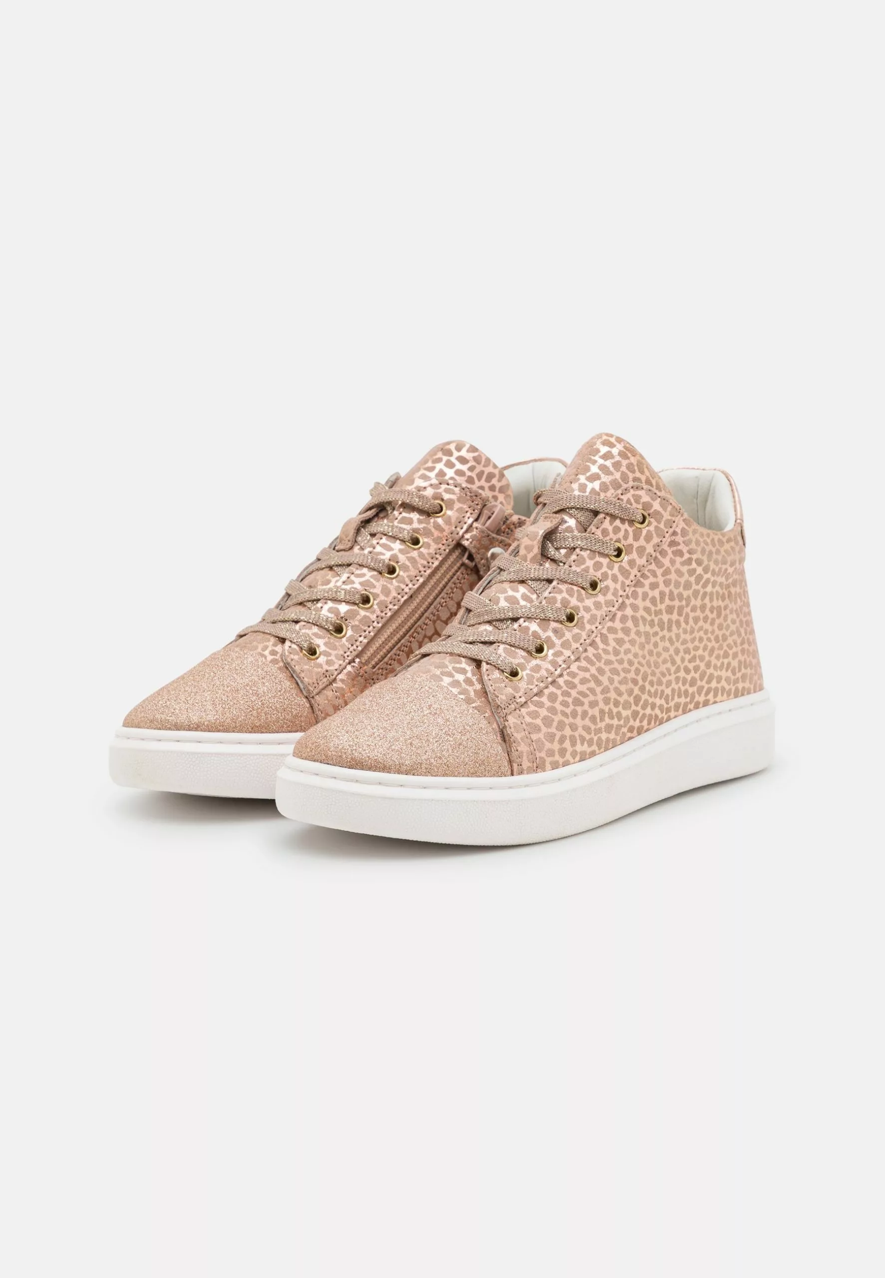 Friboo Leather - Sneakers Hoog - Rose Gold 2 Friboo Leather - Sneakers Hoog - Rose Gold - Afbeelding 2