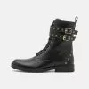 Friboo Leather Booties - Veterboots - Black